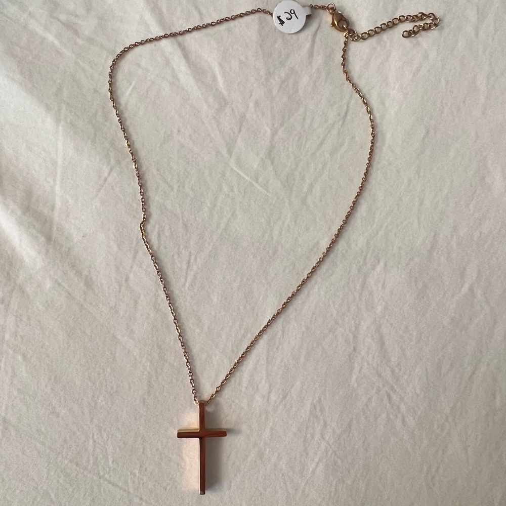 Gold cross necklace